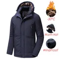 Veste Parka Imperméable à Capuche pour Homme Manteau Long et Décontracté avec Poches Nouvelle