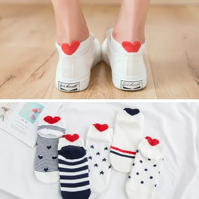 Lot de 5 paires de chaussettes pour femme Style coréen été Animal chat ours souris dessin