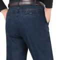 Jeans extensibles pour hommes pantalon en Denim coupe régulière en coton de haute qualité Baggy