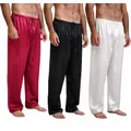 InjSatin-Pyjama pour hommes pantalon de salon bas de sommeil gratuit p & p S ~ 4XL Plus