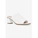 Extra Wide Width Women's Carmella Mules by Easy Street in White Stretch Fabric (Size 7 WW)