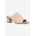 Extra Wide Width Women's Carmella Mules by Easy Street in Natural Stretch Fabric (Size 8 1/2 WW)