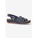 Extra Wide Width Women's Kehlani Sandals by Easy Street in Navy (Size 9 WW)