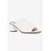 Women's Carmella Mules by Easy Street in White Stretch Fabric (Size 9 M)