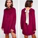 Free People Dresses | Free People Bon Bon Sweater Dress Magenta | Color: Silver | Size: S