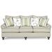Paula Deen Home Duckling 100" Rolled Arm Sofa w/ Reversible Cushions Velvet/Polyester/Other Performance Fabrics in Brown | Wayfair