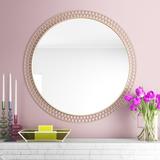 Etta Avenue™ Ibiza Metal Wall Mirror 36.63 H x 36.63 W x 1.0 D in yellowMetal in Gold | 36.63" H X 36.63" W X 1.00" D | Wayfair