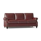 Bradington-Young West 82" Genuine Leather Rolled Arm Sofa Genuine Leather in Gray | 36 H x 82 W x 38 D in | Wayfair 759-95-910400-68-TU-CO-#9GM
