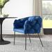 Wade Logan® Lawncrest Velvet Arm Chair Upholstered/Velvet in Blue/Black | 32 H x 26 W x 23 D in | Wayfair B9ACE63FD0FD420DB359F9DDEA3D5FE8