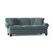 Canora Grey 88" Rolled Arm Sofa w/ Reversible Cushions Wood/Velvet/Polyester in Brown | 36 H x 88 W x 44 D in | Wayfair