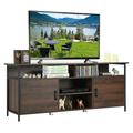 Costway 58 Inch Wood TV Stand Entertainment Media Center Console with Storage Cabinet