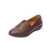 Extra Wide Width Women's The Amelia Flat by Comfortview in Brown (Size 11 WW)