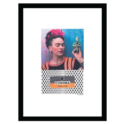 Cohiba Frida Kahlo - Blue / White - 14x18 Framed Print by Venice Beach Collections Inc in Blue White