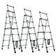 Aluminium Step Ladder with Handrail, 1.7M - 2M Telescopic Ladder Lightweight Folding Steps Extension Ladder A-frame Ladder for Household DIY Work ( 5 + 6 Steps)