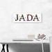 ARTCANVAS JADA Girls Name - Wrapped Canvas Panoramic Textual Art Print Canvas, Wood in White | 12 H x 36 W x 1.5 D in | Wayfair ACIGRL91-1L-36x12