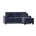 Blue Sectional - Mercury Row® Morpheus 2 - Piece Chaise Sectional Faux Leather/Polyester | 36 H x 82 W x 59 D in | Wayfair