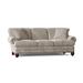 Canora Grey 88" Rolled Arm Sofa w/ Reversible Cushions Wood/Velvet/Polyester in Brown | 36 H x 88 W x 44 D in | Wayfair