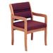 Symple Stuff Geier 21.5" W Waiting Room Chair w/ Wood Frame in Red/Indigo | 33.5 H x 21.5 W x 23.25 D in | Wayfair 4880FFCF8610453F86E06EA037E67033