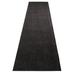 Black 228 x 26 x 0.2 in Area Rug - Ebern Designs Solid Color Charcoal Low Pile Slip Resistant Rugs Polyester | 228 H x 26 W x 0.2 D in | Wayfair