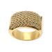 Golden Nest,'Gold-Plated Brass and Mesh Band Ring'