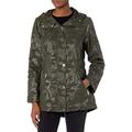 GUESS Women's Ladies Hooded Anorak with Adjustable Sleeves, Olive Camo, Medium