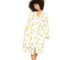Cyberjammies Ladies Yellow Lemons Print Dressing Gown Summer Robe - Phoebe 4817 Size 8 - 22 (16)