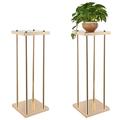 VINCIAGNT Wedding Centerpieces for Table,Wedding Flower Stand,Metal Vase Wedding Road Lead Flower Holders Centerpiece Wedding Anniversary Ceremony Party Birthday Event Aisle Home Decoration(Gold,2pcs)