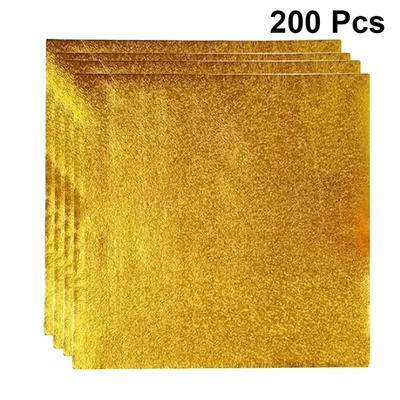 Papier d'emballage en feuille d'or pour emballage cadeau écorce d'orange GT chocolat (doré)