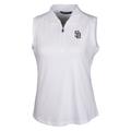 Women's Cutter & Buck White San Diego Padres Forge Sleeveless Polo