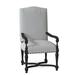 Hekman Ian Arm Chair Wood/Upholstered/Fabric in Gray/Black | 46 H x 25 W x 26 D in | Wayfair 72375570-091119Brass
