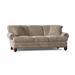 Canora Grey 88" Rolled Arm Sofa w/ Reversible Cushions Wood/Velvet/Polyester in Brown | 36 H x 88 W x 44 D in | Wayfair