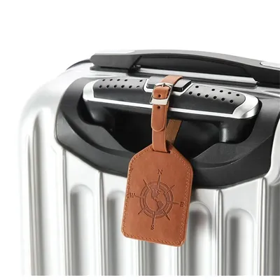 Zoukane-Boussole en cuir pour valise étiquette de bagage pendentif de sac à main accessoires de