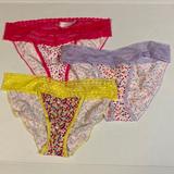 Victoria's Secret Intimates & Sleepwear | 3 Vintage 2010, 2011, & 2013 Vs Lace Waist Low Rise Bikinis | Color: Pink/Purple | Size: M