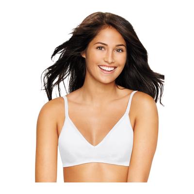 Plus Size Women's Ultimate Comfy Support ComfortFlex Fit Wirefree Bra by Hanes in White (Size S)