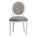 Camille Dining Chair - High Gloss White - Velvet Dove