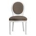 Camille Dining Chair - High Gloss White - Velvet Otter