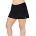 Plus Size Women's Side-Slit Swim Skirt with Built-in Brief by Swim 365 in Black (Size 34) Swimsuit Bottoms