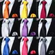 Cravates de la présidence pour hommes ensemble de cravates solides mouchoir de mode cadeaux de