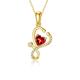 SISGEM 9 ct Gold Stethoscope Necklace, Solid Yellow Gold Heart Pendant Necklace, for Doctor Nurse Women Girls Ladies Mum Sisters, 16"+1"+1"