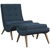 Ramp Fabric Lounge Chair Set in Azure - East End Imports EEI-2143-AZU