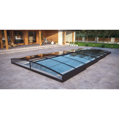 Swimmingpool-Überdachung / Abdeckung SkyCover® Neo 3.5x8.5m - einseitige Schiene Image