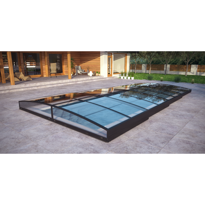 Schwimmbecken-Überdachung / Abdeckung SkyCover® Neo 4.0x7.4m - einseitige Schiene