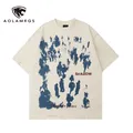 Aolamegs-T-Shirt pour Homme Style Gothique Punk avec Lettres Imprimées 3 Documents en Option