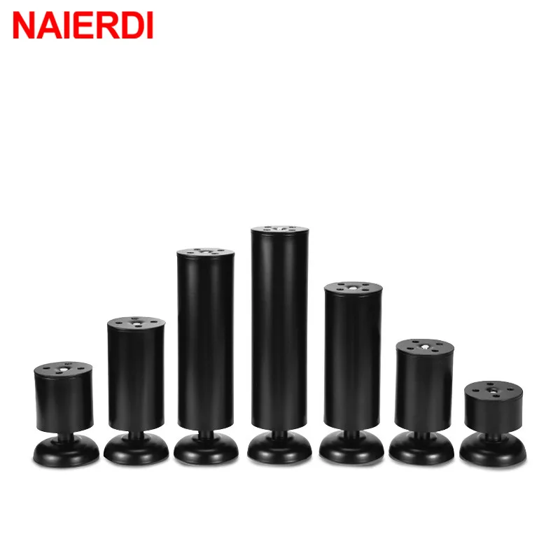 NAIERDI – pieds de meuble réglables en acier inoxydable, 6 à 30CM, pour meuble, meuble, canapé, meuble