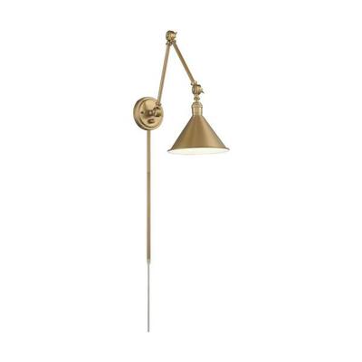 Nuvo Lighting 67112 - 1 Light 120 volt Burnished Brass Swing Arm Lamp (DELANCEY SWING ARM FIXTURE)