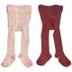 MINYMO Mädchen Stocking-solid Rib 2-Pack Strumpfhose, Rose Smoke, 128\