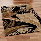 Rainforest Rectangle Rug, 8' x 10'6", Midnight Black