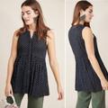 Anthropologie Tops | Anthropologie Nia Button Front Tunic Tank Top | Xs | Color: Blue/White | Size: Xs