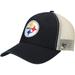 Men's '47 Black Pittsburgh Steelers Flagship MVP Snapback Hat