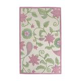 White 36 x 24 x 0.63 in Rug - Harriet Bee Claro Floral Handmade Tufted Ivory/Pink Area Rug | 36 H x 24 W x 0.63 D in | Wayfair HBEE1371 39033315